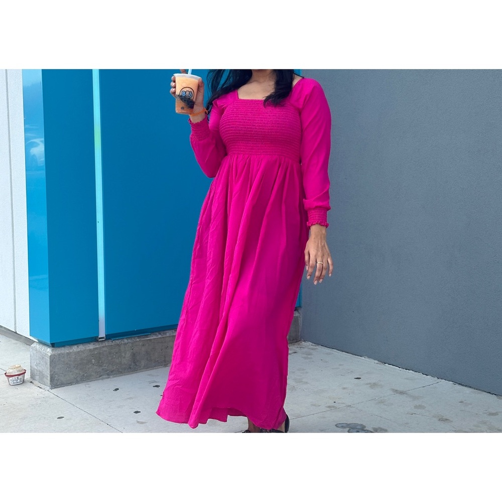 Elegant Pink Maxi Dress